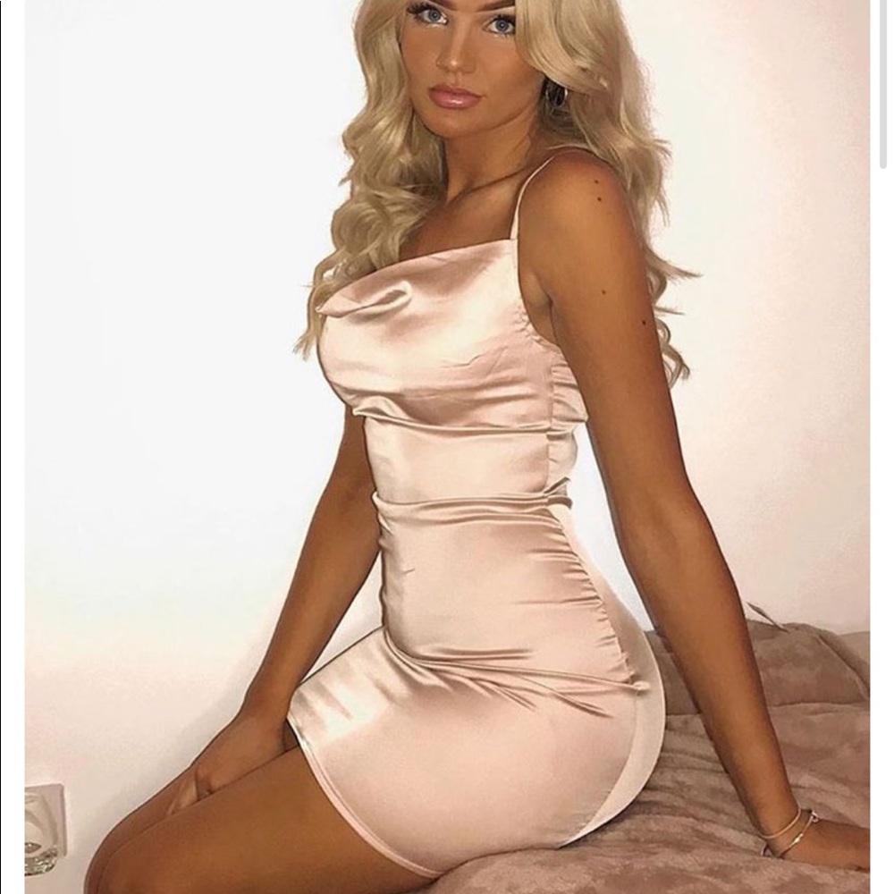 Champagne Satin Dress